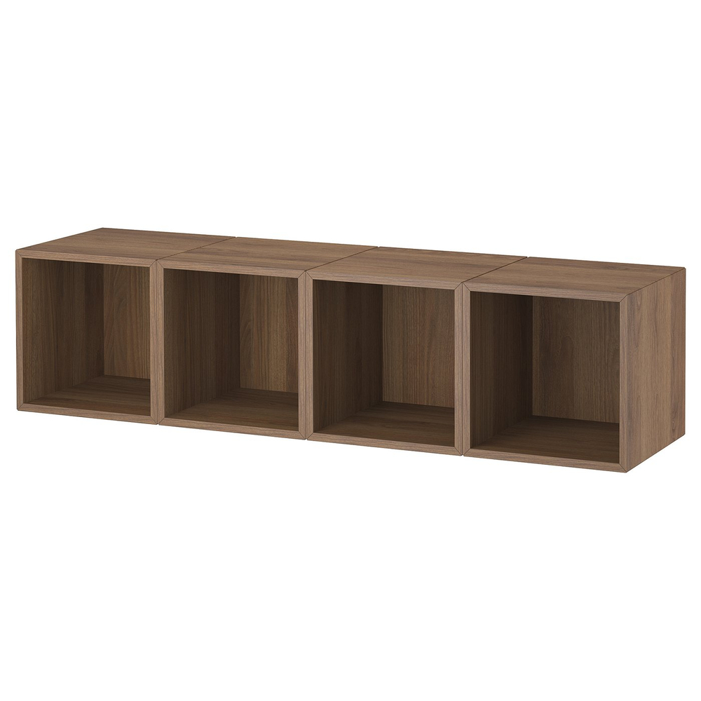 IKEA EKET  (ИКЕА ЕКЕТ)  -  Комбинация навесных шкафчиков - орех 140x35x35 см