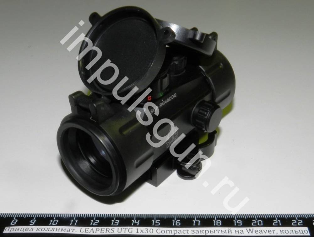 Коллиматорный прицел LEAPERS UTG 1х30 Compact закрытый на Weaver, круг с точкой SCP-RG40CDQ