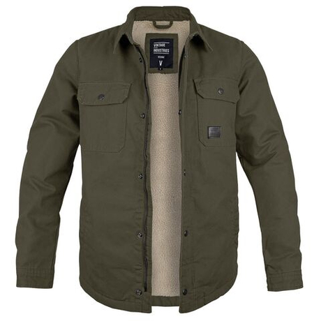 Куртка Vintage Industries Dean Sherpa Jacket - Dark Oliv