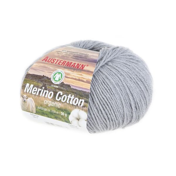 Пряжа Austermann (Аустерманн) Merino Cotton organic / уп.10 мот. по 50 г, 230 м, 12021