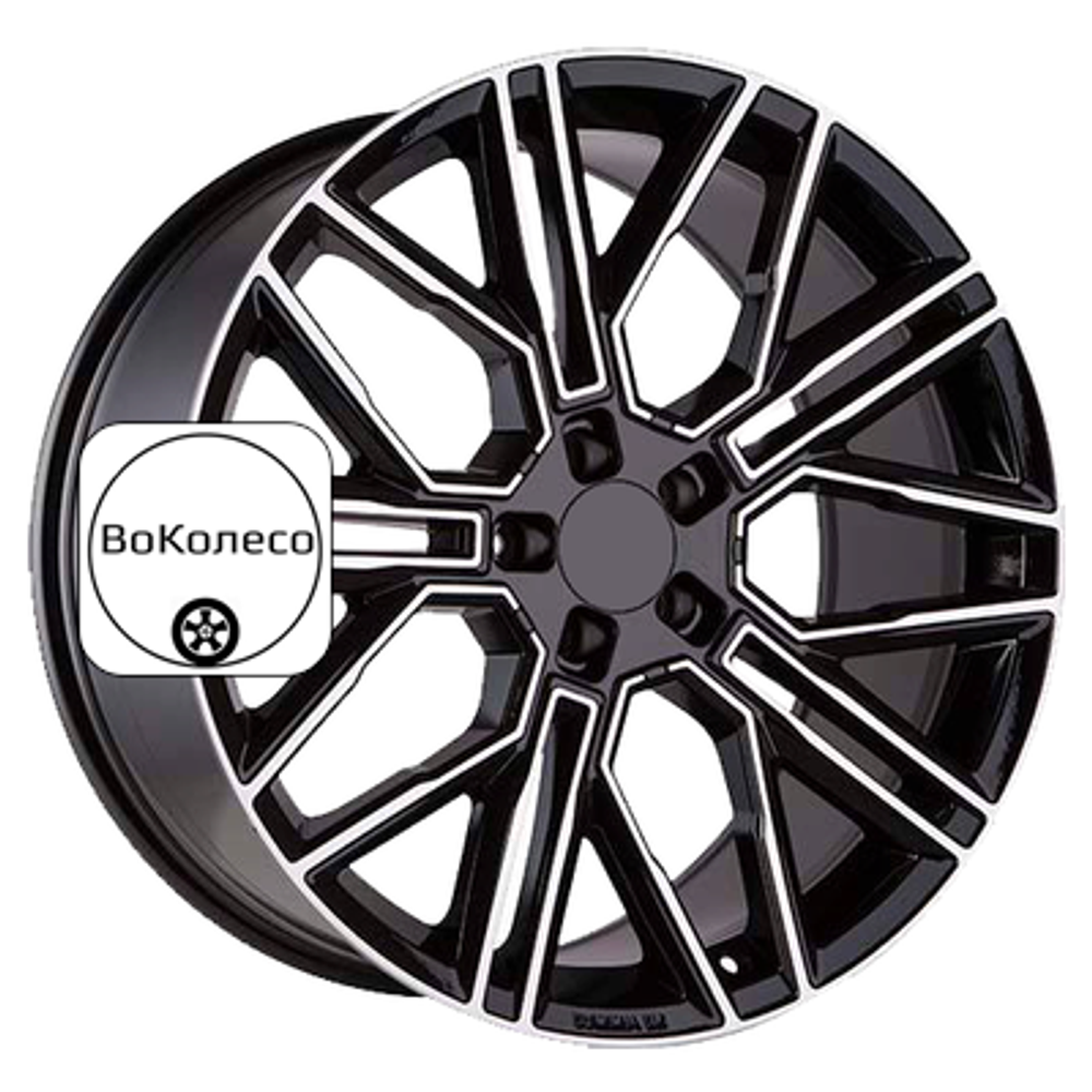 9,5x21/5x112 ET37 D66,6 KHW2101 (Front) Black-FP Khomen Wheels