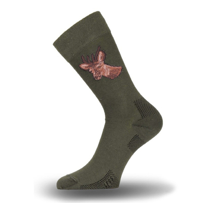 Носки Lasting LFSS 620, cotton+polyamide, зеленый с рисунком, размер S, LFSS620-S