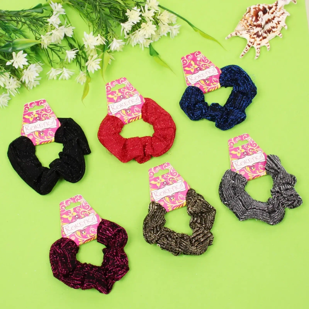Резинка для волос 1шт «Нair style - Evelina», микс 6 цветов, d-10,5см
