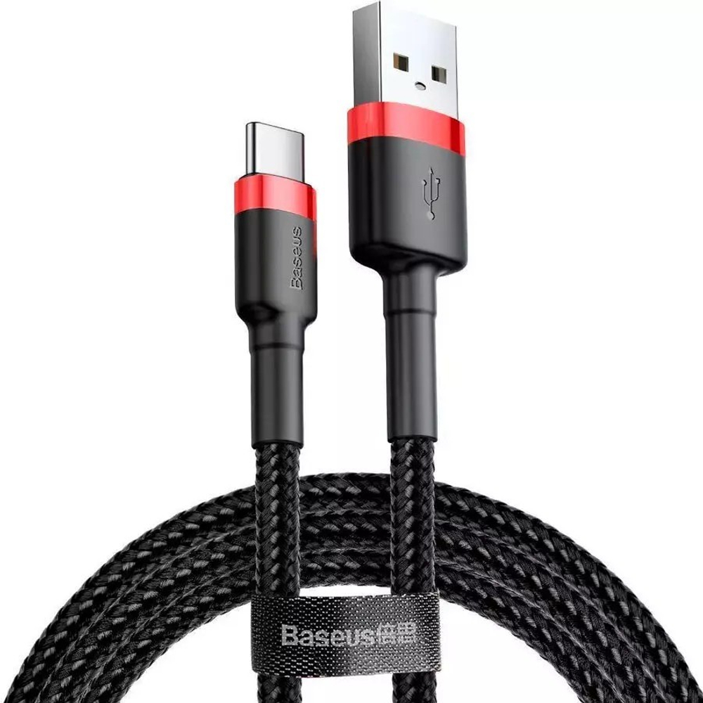 Usb Кабель-зарядка TYPE-C Baseus Cafule 3A 1м (CATKLF-B91) красно-черный