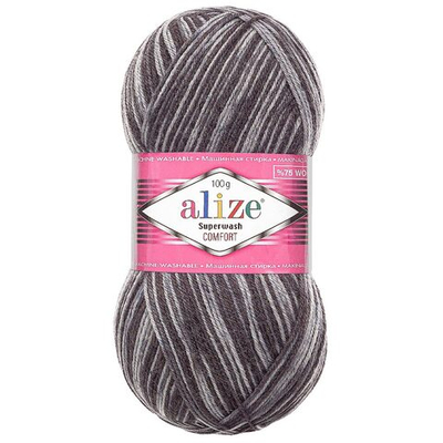 Пряжа Alize (Ализе) Superwash Comfort Socks / уп.5 мот. по 100 г, 420м, 7676 А