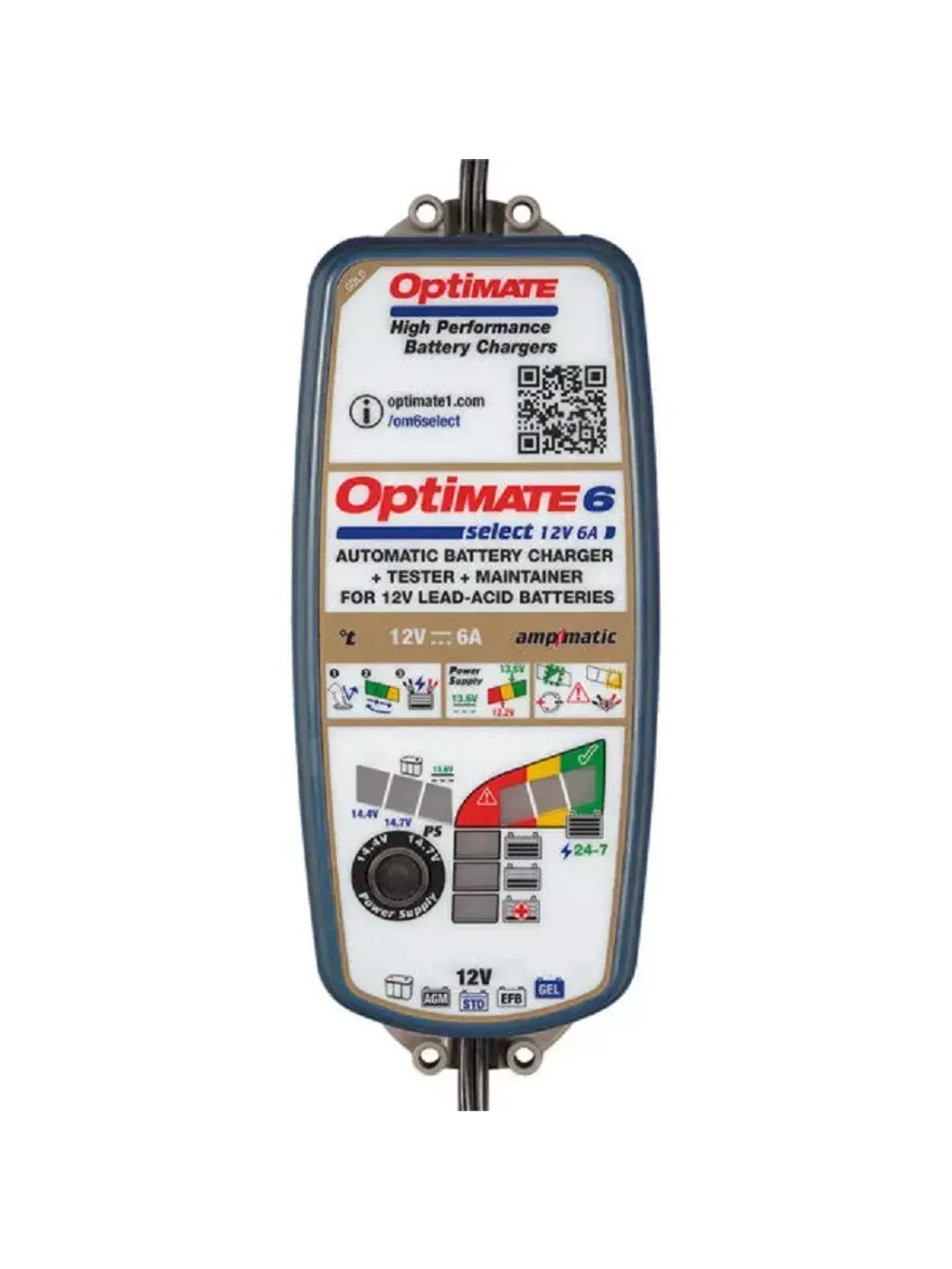 Зарядное устройство OptiMate 6 Select Gold (1х0.4-6,12V)