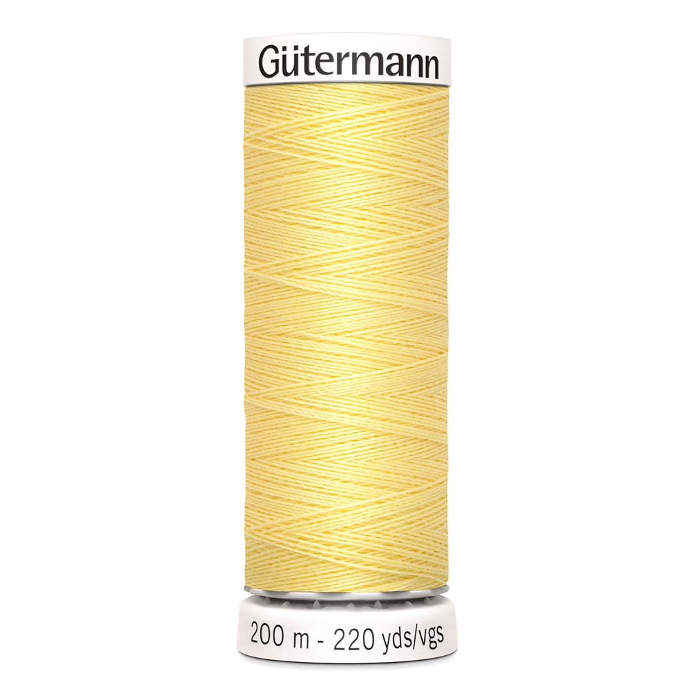 01 Нить Sew-All 100/200 м для всех материалов, 100% полиэстер Gutermann 748277 (578 бледно-желтый)