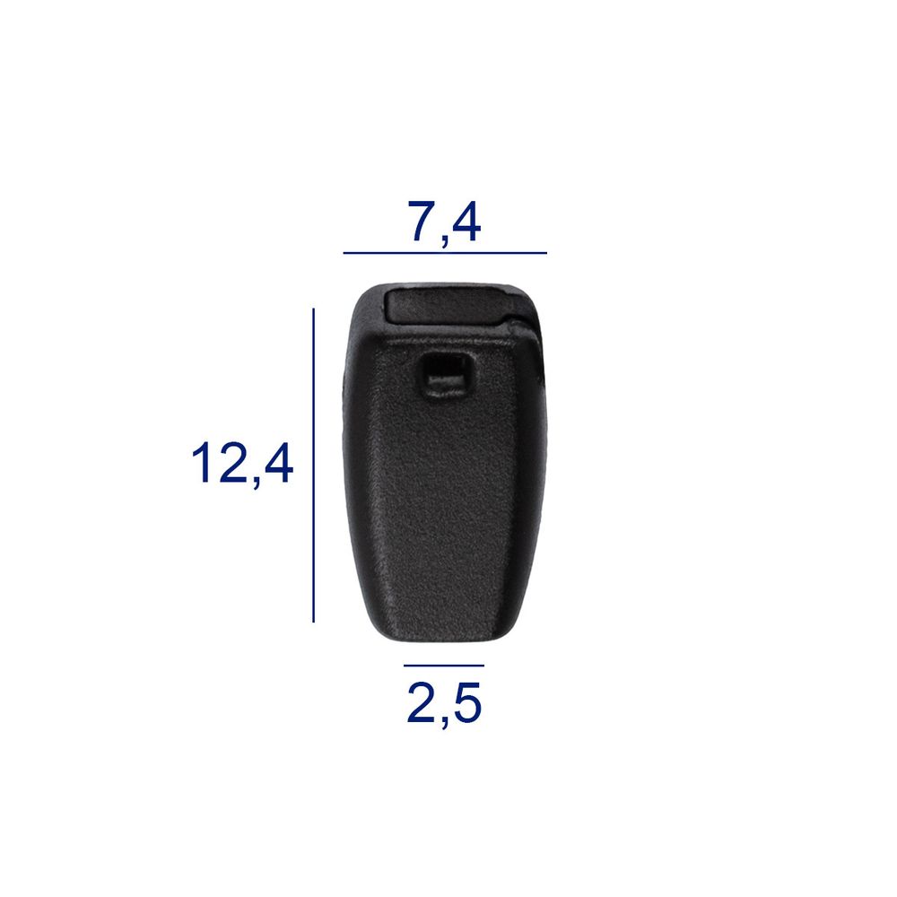 Наконечник для шнура пластик ⌀2.5 мм, 24 шт, №01 черный, Micron PS 16