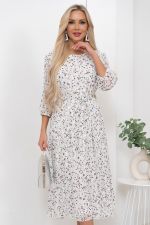 Платье Хелен (белый/принт) Р11-1075/9 Nikol