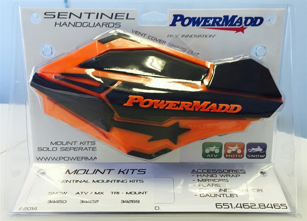 Ветровые щитки для квадроцикла "PowerMadd" Серия Sentinel, оранжевый/черный