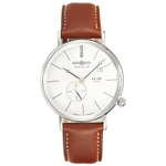 ZEPPELIN Roman Collection Quartz Movement Unisex Watch 41mm White Dial Stainless Steel Case Leather Strap
