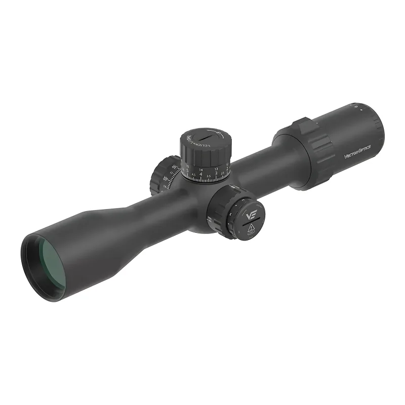Прицел Vector Optics Tauron (Taurus) HD MIL 4-16x44 FFP, VTA-3 (MIL) - вид спереди и слева, объектив