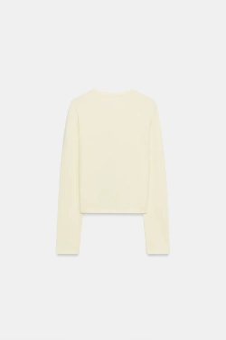 ZARA ФУТБОЛКА ИЗ 100% ХЛОПКА НА ПУГОВИЦАХ, ЖЕЛТЫЙ