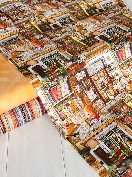 КНИЖНАЯ ИСТОРИЯ, КРОЛИК , отрез 50 см, 100% хлопок 6