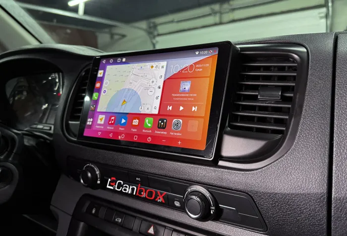 Магнитола для Peugeot Traveller/Expert, Citroen SpaceTourer/Jumpy, Opel Zafira Life/Vivaro - Kuberg QLed, Android 14, TS105, Быстрейшая, CarPlay, SIM-слот