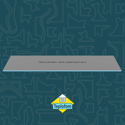 Teplofom+ XPS, односторонний слой (2500x600мм). Толщина 20мм.