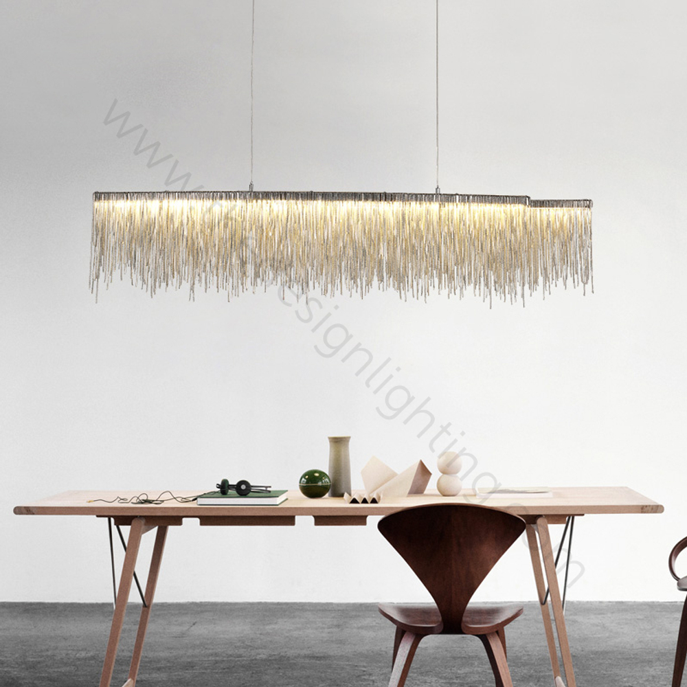 Pendant design lamp Waterfall  L120 (Silver)