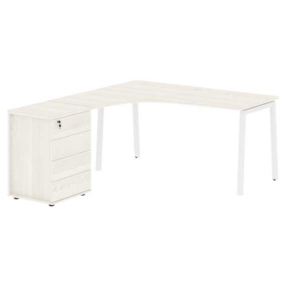 Стол эргономичный с тумбой ELCET 1518(L)  1560х1880х750 EDIS