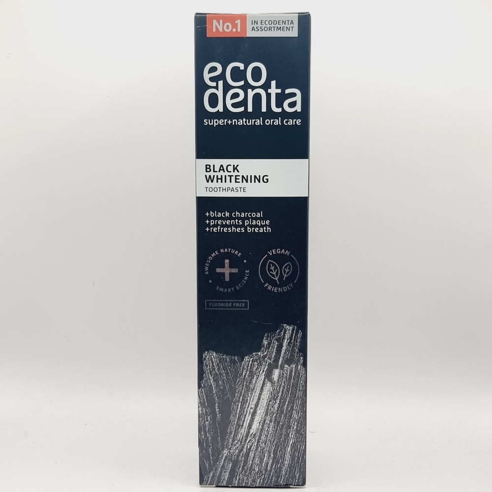 Зубная паста отбеливающая с углем Ecodenta Black Whitening, 100 мл (из Финляндии)