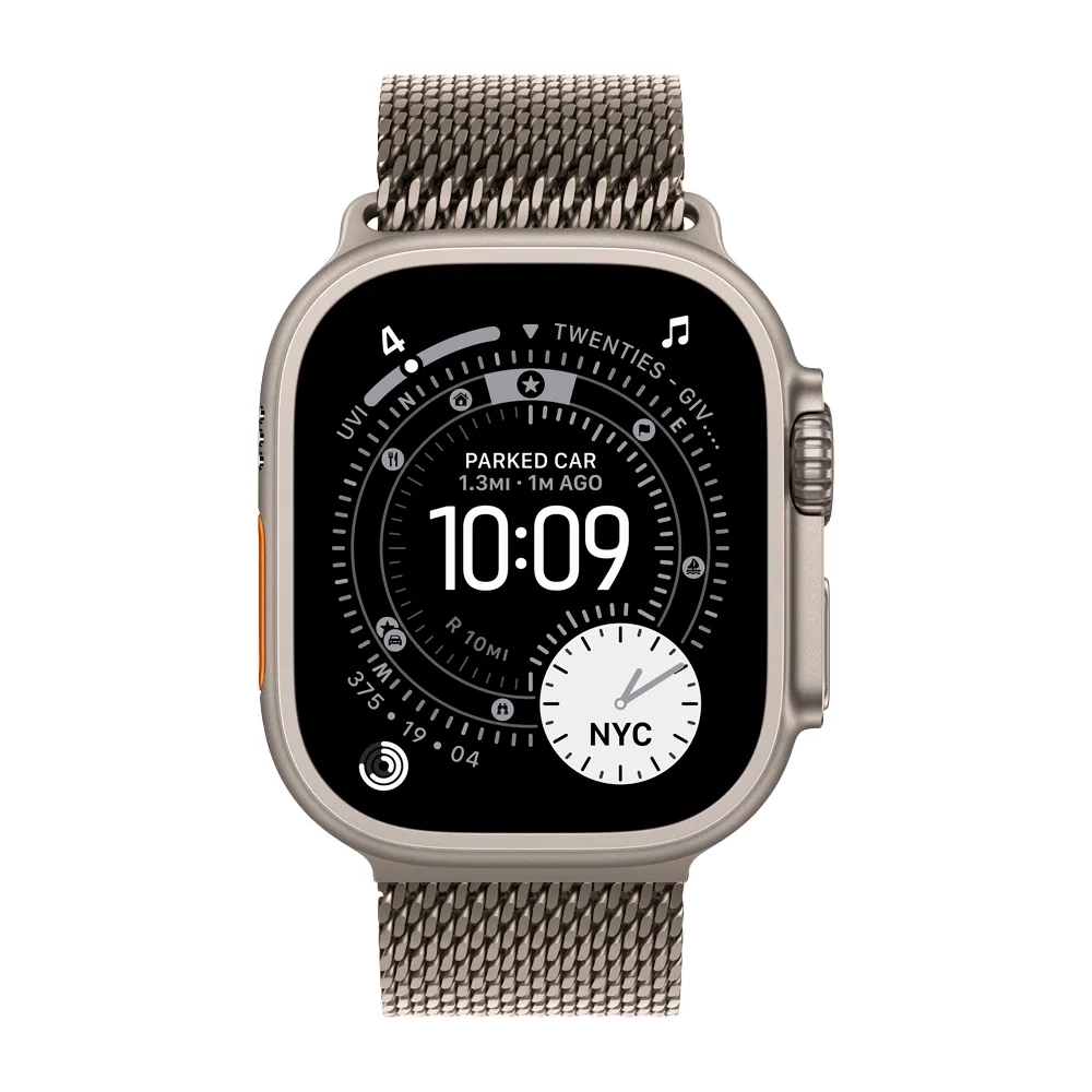 Умные часы Apple Watch Ultra 3 (2025) GPS + Cellular, 49mm, Natural Titanium Case with Natural Titanium Milanese Loop, M