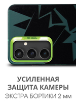 Дизайнерский чехол из пластика для SAMSUNG GALAXY S23 FE с усиленной защитой камеры и глянцем