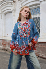 Blouse "Cloudberry. Geese"