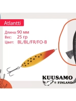 Блесна колебалка Kuusamo Atlantti 90/25 BL/FR/FO-B UV