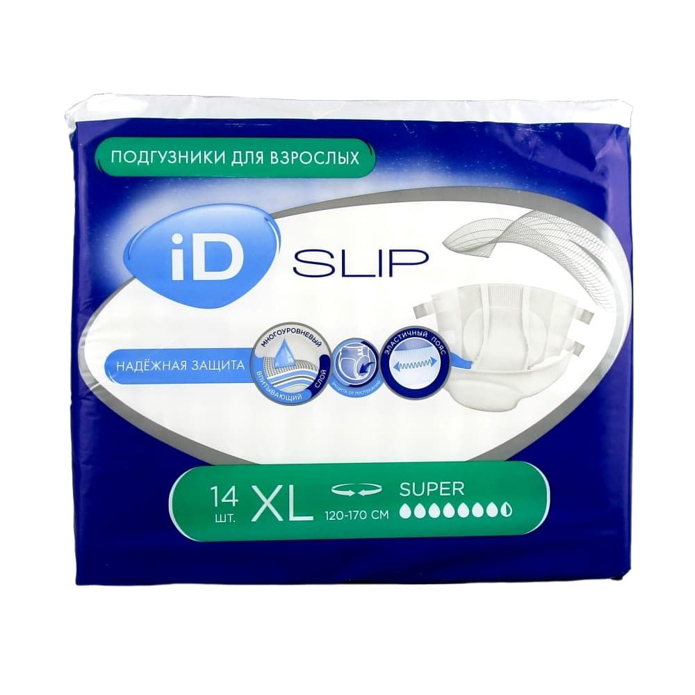 подгузники для взрослых ID Slip Anaform XL 14 шт