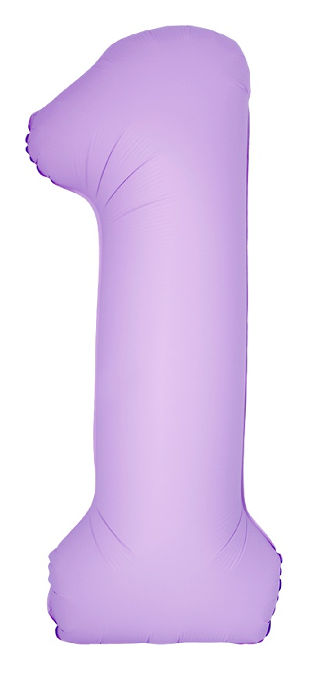 Шар (40''/102 см) Цифра, 1 Slim, Лаванда, Матовый, 1 шт. в уп.