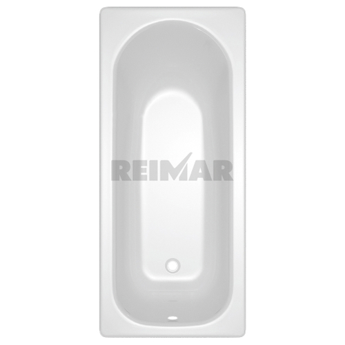 Ванна стальная 1,5*0,75*0,4 (ВИЗ) Reimar форма Аула, полимерная цв.белый (ОР-81200)