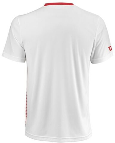 Футболка для мальчика теннисная Wilson Team Striped Crew - wilson red/white