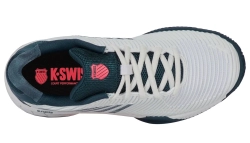 Детские теннисные кроссовки K-Swiss Hypercourt Express 2 Clay JR - white/stargazer/neon blaze