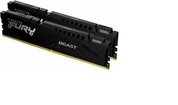 Оперативная память KINGSTON DDR5 32GB 2*16GB FURY Beast Black XMP PC5-54400 6800Mhz 1RX8 CL34 1.4V 288-pin 16Gbit KF568C34BBK2-32