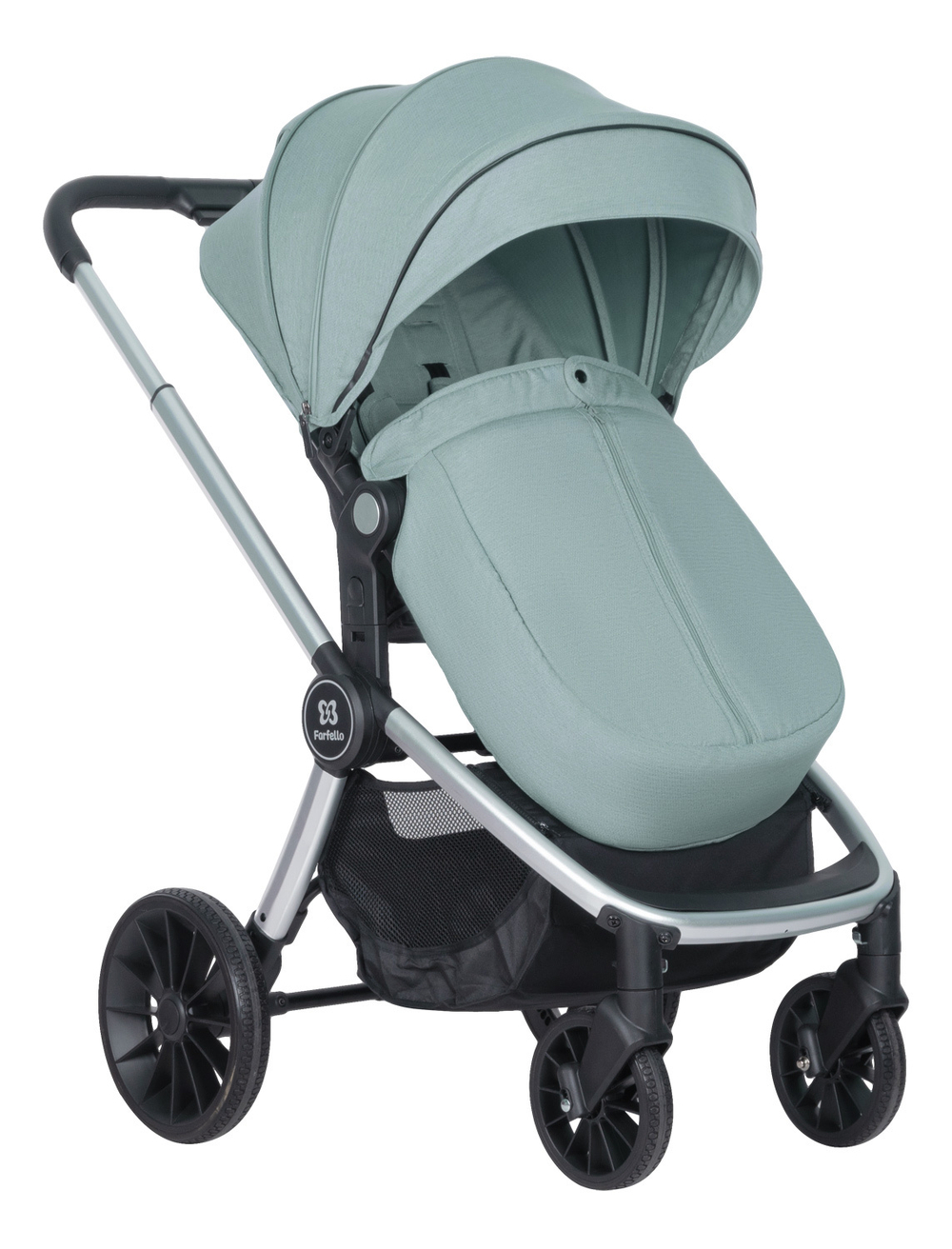 Коляска модульная 2в1 Baby shell (BBS-15 Green/Зеленый / серебро)