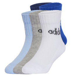 Теннисные носки Adidas Kids Linear Ankle 5P — разноцветные