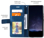 Дизайнерский чехол-книжка из кожи для REALME 8i и NARZO 50 с отделом для наличных, 3 слотами для карт и подставкой
