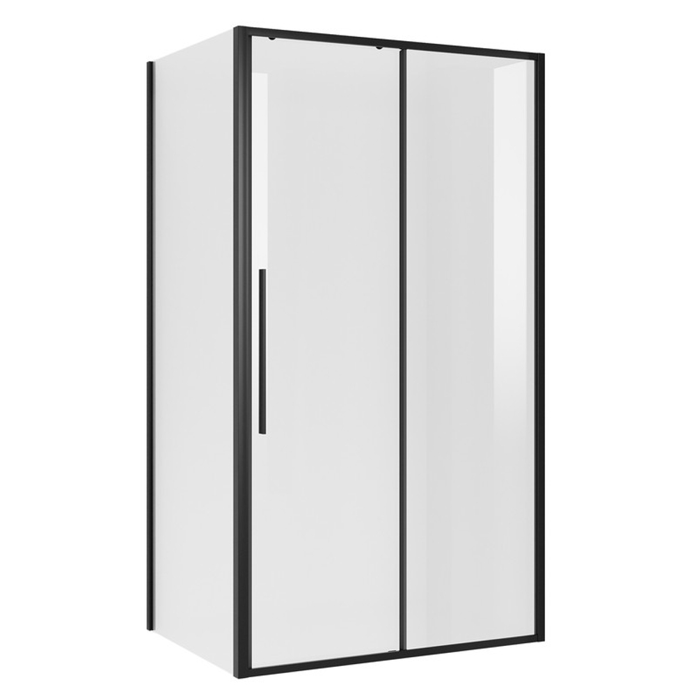 Душевое ограждение Niagara Nova NG-84-14AB-A90B-34 (140х90х195) прямоугольник,черный матовый,дверь раздвижная,стекло прозрачное,2 места