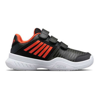 Детские теннисные кроссовки K-Swiss Express Strap Omni All Court Shoe Kids - Black, Orange