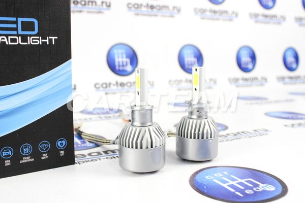 Автолампы светодиодные LED C9 6000к цоколь H7 (black)