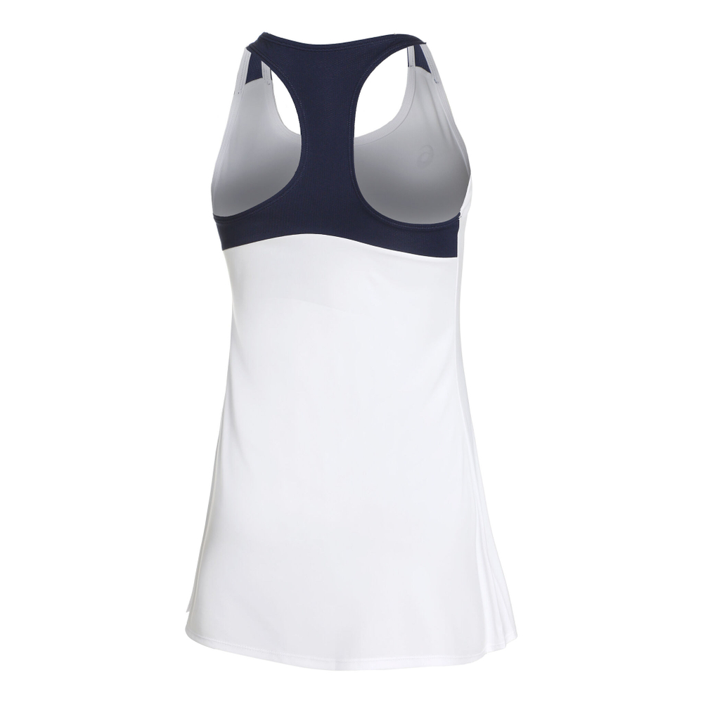 Женская теннисное платье ASICS Court Dress Women - White, Dark Blue