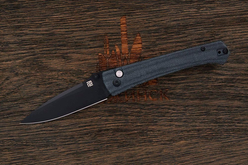 Нож складной Artisan 1856P-MBK Andromeda, клинок 87мм, сталь CPM S35VN, рукоять микарта