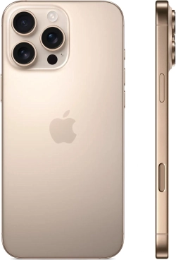 Смартфон Apple A3296 iPhone 16 Pro Max 512Gb бежевый титан моноблок 3G 4G 1Sim 6.9" 1320x2868 iOS 18 48Mpix 802.11 a/b/g/n/ac/ax/be NFC GPS Protect