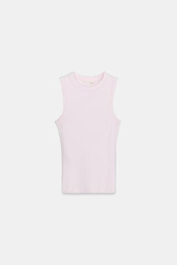 ZARA ТОП В РУБЧИК, ПАСТЕЛЬНО-РОЗОВЫЙ