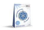 Набор для вышивания бисером Klart, Новогодняя игрушка. Снежинка, 7х6.5 см