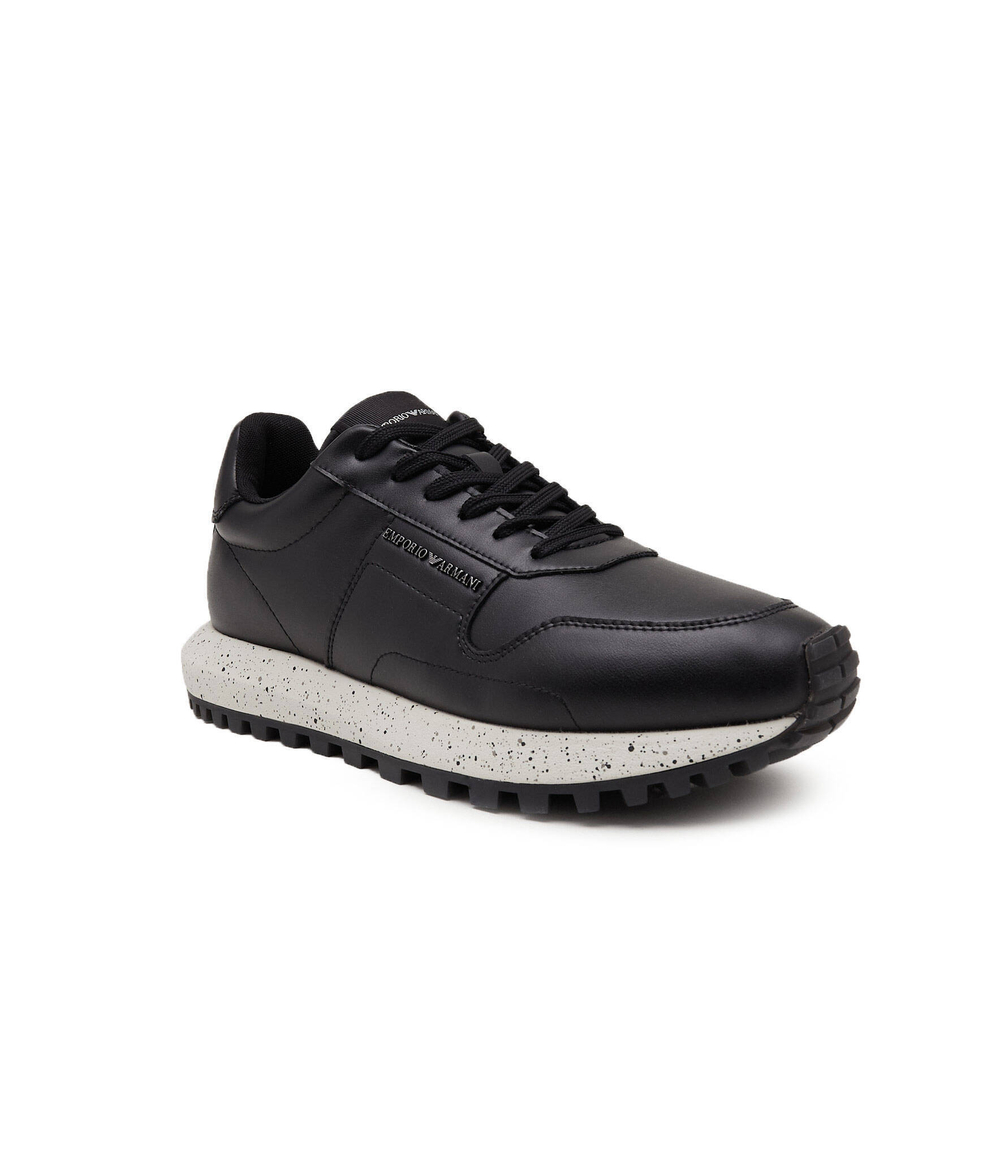 Кожаные кроссовки Emporio Armani - черный(X4X639 XD382)
