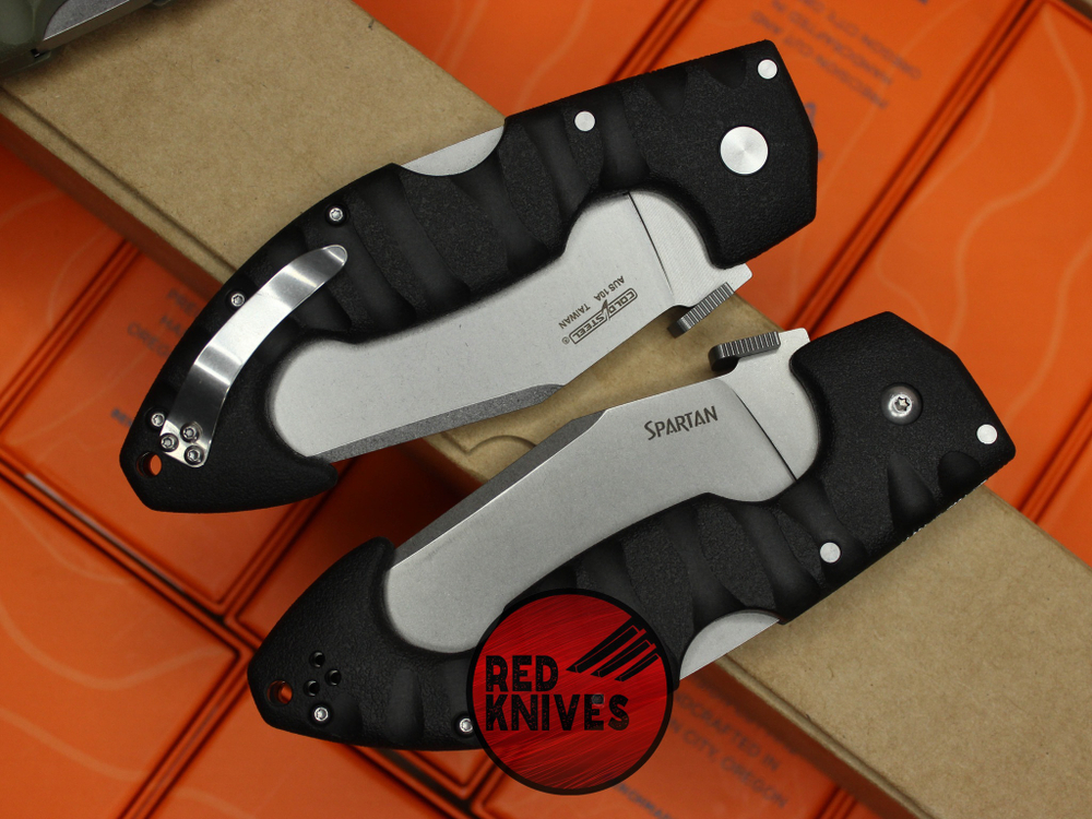 Нож Cold Steel Spartan - клинок серрейтор, рукоять темный нейлон (версия 2025г.)