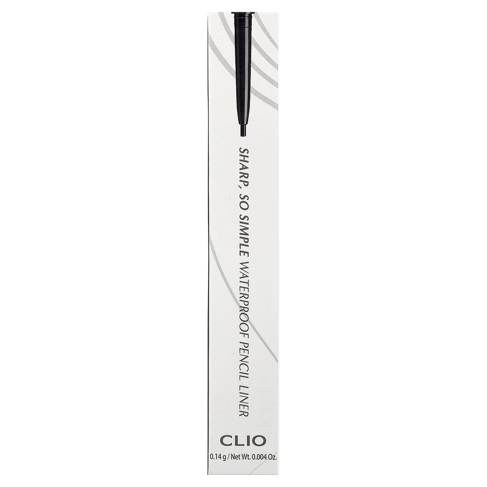 Clio, Sharp, водостойкая подводка для карандашей So Simple, 01 черная, 0,14 г (0,004 унции)
