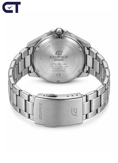 CASIO EFV-140D-2AVUDF EDIFICE мужские наручные часы — стальная мужская модель с синим циферблатом