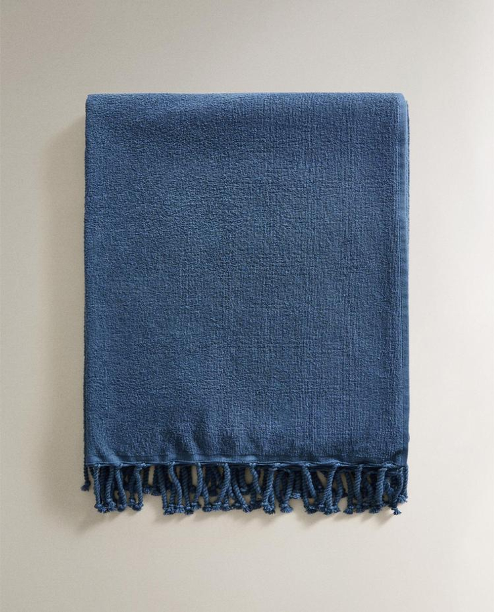 ZARA HOME ХЛОПКОВОЕ ПЛЯЖНОЕ ПОЛОТЕНЦЕ БЕЗ РУКАВОВ, СВЕТЛО-ГОЛУБОЙ