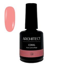 Камуфлирующая крепкая каучуковая база HARD Nail ARCHITECT 06 CORAL Base Camouflage 15 ml